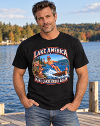 Load image into Gallery viewer, Lake America T-Shirt – 'Make Lakes Great Again' Tee
