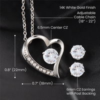 Load image into Gallery viewer, &#39;My Heart Goes Out To You&#39; - Funny Heart Necklace and Earrings Bundle
