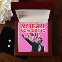 Load image into Gallery viewer, &#39;My Heart Goes Out To You&#39; - Funny Heart Necklace and Earrings Bundle
