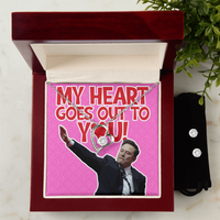 Load image into Gallery viewer, &#39;My Heart Goes Out To You&#39; - Funny Heart Necklace and Earrings Bundle

